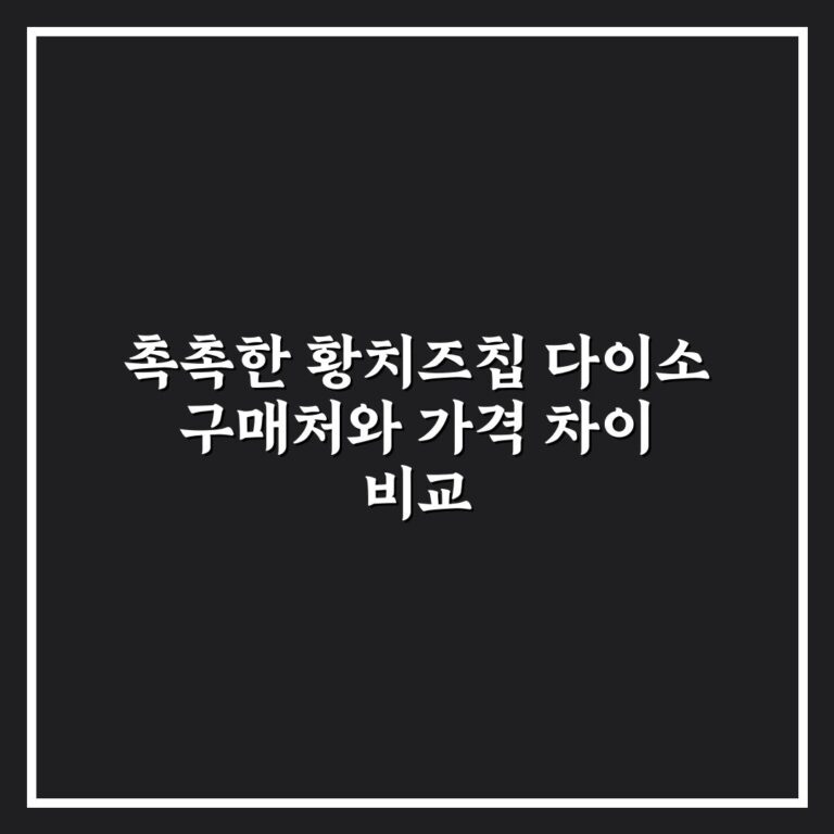 촉촉한 황치즈칩 다이소 구매처와 가격 차이 비교