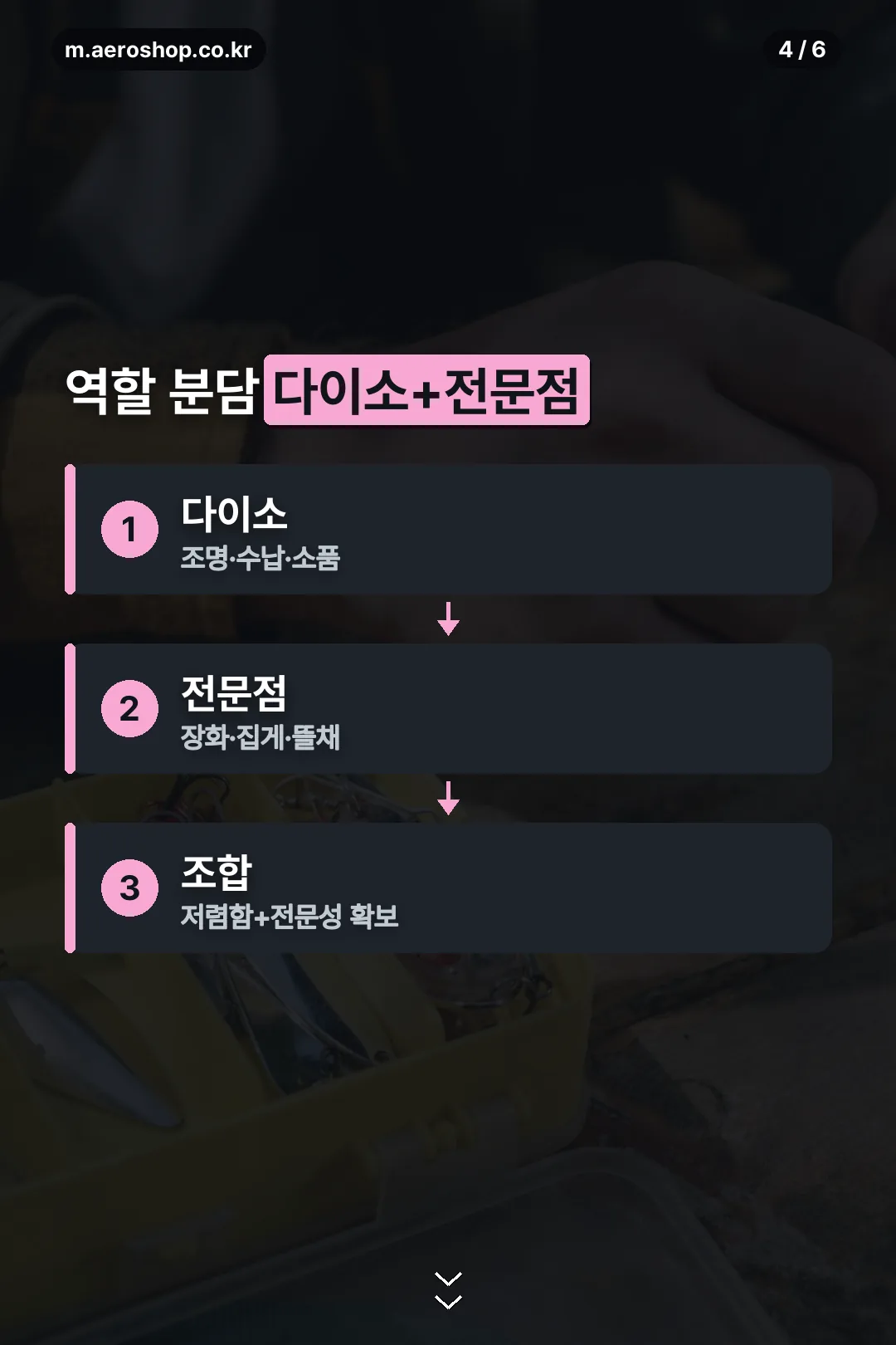 다이소와 전문점 역할 분담