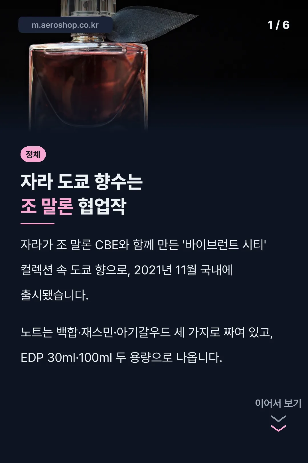 자라 도쿄 향수 정체